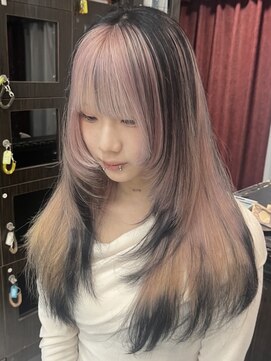 プライズ 錦糸町北口店(prize) ホワイトピンク/デザインカラー/エンドカラー【錦糸町北口】hina