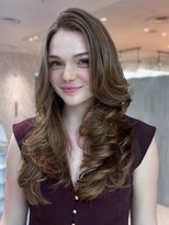 アイティーバイアルバム 藤沢店(IT by ALBUM)&nbsp;ココアベージュ顔周りレイヤーロング小顔_F1232