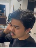ハーフバック/ツイストスパイラルパーマ/ビジネススタイル