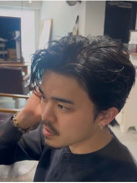 メゾンフォーメン 心斎橋店(Maison for men) ハーフバック/ツイストスパイラルパーマ/ビジネススタイル