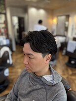 アンカー(ANCHOR)&nbsp;MEN’S HAIR/サーフカール/刈り上げセンターパート/印西市