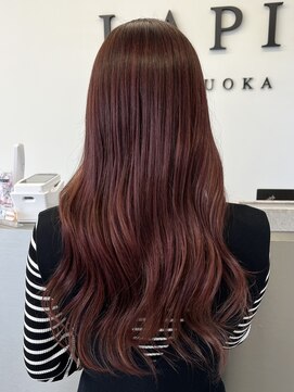 ラピステン 福岡天神 大名店(Lapis) ブリーチなしダブルカラー/艶感up！ワインレッド/ボルドーカラー