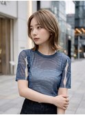 #レイヤーボブ #ミルクティーベージュ