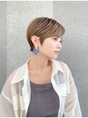 ハンサムショート/丸みショートボブ/20代30代40代50代/顔周り