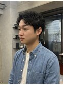 メンズパーマ メンズカット ルーズパーマ 新宿