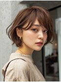 【小顔ひし形シルエット】大人可愛いふんわりショートボブ