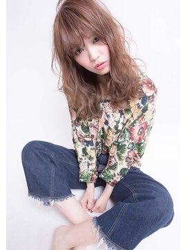 エミュスト(Emuest) 【Emuest心斎橋】大人ピンクブラウン×ラフくびれウェーブ