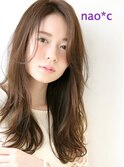 【富雄nao*c tres】ベージュアッシュカラーのロングスタイル
