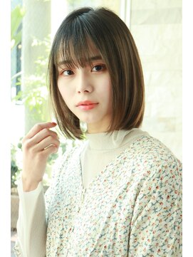 リアン(lien) 《lien.枦山》大人綺麗ボブルフ/ピンクベージュ