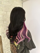 リゼル シブヤ(RISEL SHIBUYA) エクステでショートからロング!インナーピンク&ラベンダー