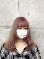 ワンズミラー 立川(ONE'S MIRROR) ピンクベージュレイヤー髪質改善トリートメントブリーチ立川駅