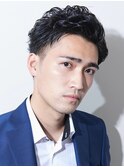 波巻き/マッシュパーマ/ウルフ/ハイライト<理容室>千葉/メンズ