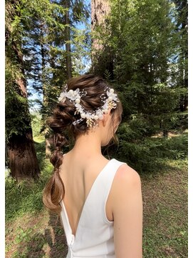 マルケ(marquer) ウェディングヘア高めあみ下ろし