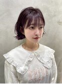 ラベンダーピンクのふわっとボブ(新潟/万代)