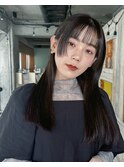 【徳岡紀香】暗髪/顔周り/顔周りカット/切りっぱなし/姫カット