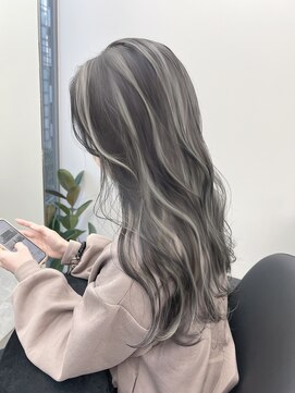 コントラスト極ハイライト☆オリーブグレージュ