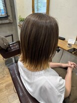 ゴーシェン 津田沼本店(Goshen)&nbsp;ぱつっと外ハネミディ×抜きっぱなしエンドカラー