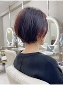 似合わせカットフェミニンショートメルティカラー髪質改善
