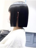 メルティカラー似合わせカットウェーブミディアム縮毛矯正ボブ