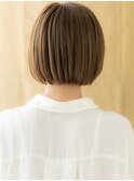 カーキベージュ切りっぱなしぱっつんボブ315X戸田公園20代30代