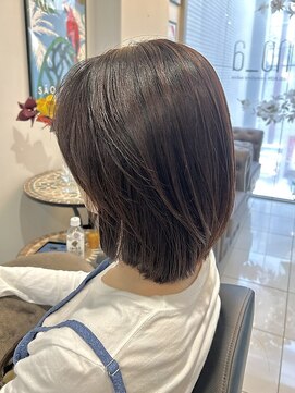 ノア(no_a) 酸性ストレートで美髪◎ミディアム×グレージュ