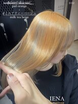 イエナ 渋谷(IENA)&nbsp;デザインカラーケアブリーチダブルカラーベージュオレンジカラー