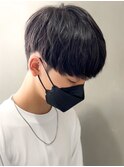 黒髪マッシュナチュラルマッシュメンズヘア韓国ツーブロック