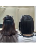 髪質改善縮毛矯正ビフォーアフター
