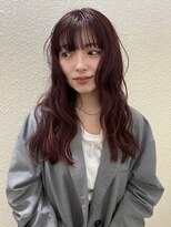 ヨーク(YOKE)&nbsp;【YOKE】チェリーレッドワインレッドブリーチなしパーマ風