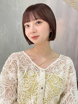 アルバム 渋谷パルコ(ALBUM) ボブミディアムショート前髪カットおくれ毛_F50059