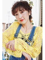 ロマーリ(LOMARLIE)&nbsp;２０代３０代ショートウルフくるくるパーマニュアンスパーマ