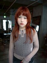 ギークス(GEEKS)&nbsp;【GEEKS渋谷】マッシュウルフ/ハッシュカット/オレンジ/レイヤー