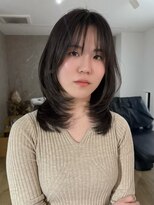 エトワ 中央店(etoi)&nbsp;大分ハッシュカット胸上鎖骨下ミディアムレイヤースタイルかるめ