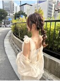 結婚式参列に♪/お呼ばれヘア/おとなっぽヘア/編み込み/ロング