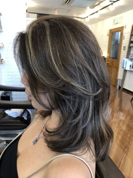 ニジ ヘアメイク(Niji hair:make) 【Niji hair:make】ミディアムクールグレージュヘア