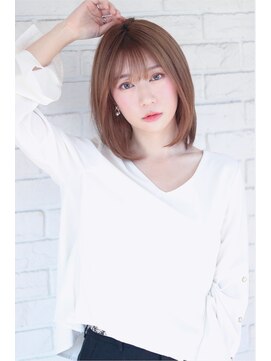 オーロ 武庫之荘店(ORO) ミルクティー、ストレート、ロブ、ハイライトカラー