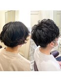 【印象の違い】×【メンズミックスパーマ】