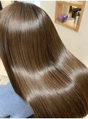 ストレート くすみブルー テラコッタ トリートメント