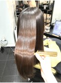 【髪質改善・縮毛矯正】ツヤ髪ストレートメルティカラーブラウン