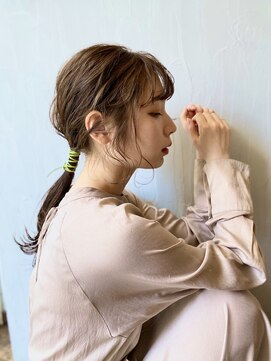 アンカー(ANCHOR) オリーブベージュ×紐アレンジ＊