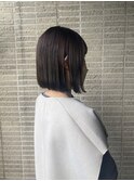 地毛風ストレート　ミニボブ