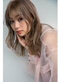 外ハネボブセクションカラーグラデーションカラーペールベージュ