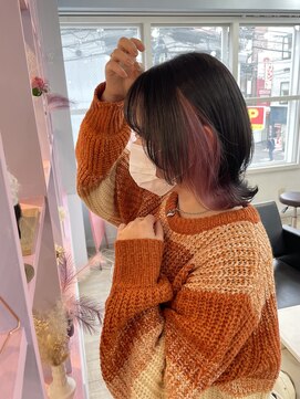 ミライフ(mlife) ◯イヤリングカラー  ピンクラベンダー