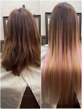 ディー エメ(D-aimer-) ラベンダーアッシュミックスのグラデーションエクステ