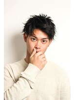 束感波巻きツーブロックマッシュアップバング