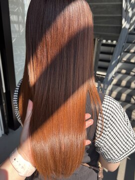 テラスヘア 新潟駅南(TERRACE hair) 【艶髪】秋にぴったりなオレンジブラウン