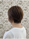 30代40代50代ショートボブグレーベージュカラー