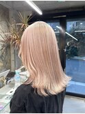 切りっぱなしボブ/美髪/ピンクブラウン[栄駅/矢場町駅]