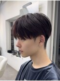 シースルーマッシュナチュラルマッシュブリーチ無しレッドカラー