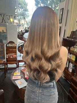 バイブアンドアネックス(VIBE & ANNEX) 《momoka》ミルクティーベージュ編み込みエクステ７０本